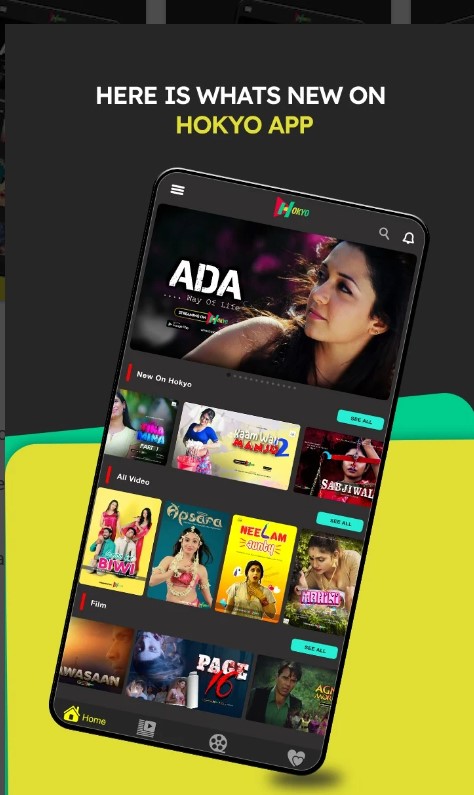 A lot movies and webseries in Hokyo app